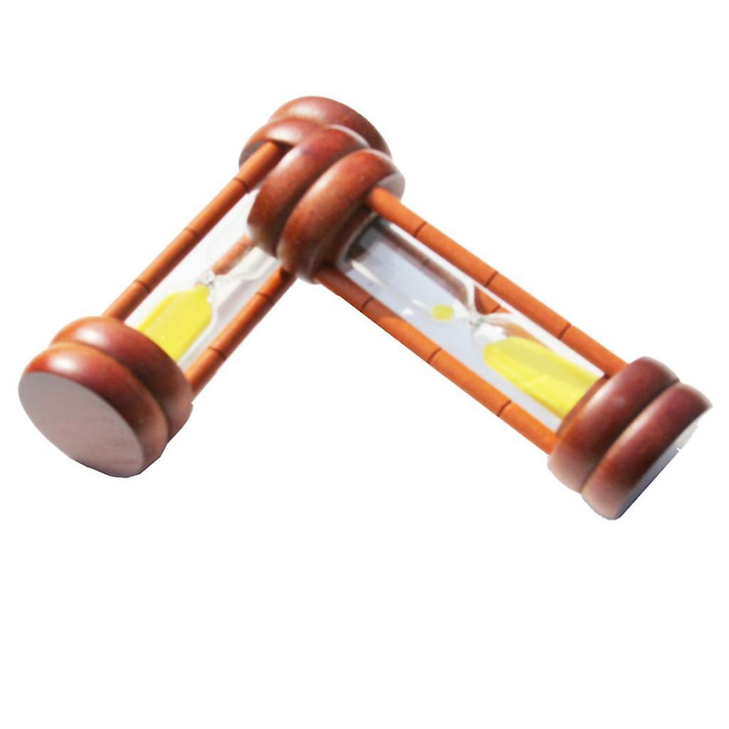 2pcs Sand Clock Hourglass Timer for Kitchen Kid Game -Yellow Sand 1 Minute