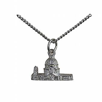 Silver 11x17mm hollow St. Paul´s Cathedral Pendant...