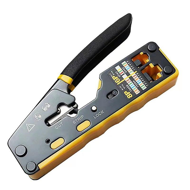 8P6p Multi-function Rj45 Rj11 Dual-use Cat5 Cat6 Through-hole Portable Network Cable Pliers Crimp Tool