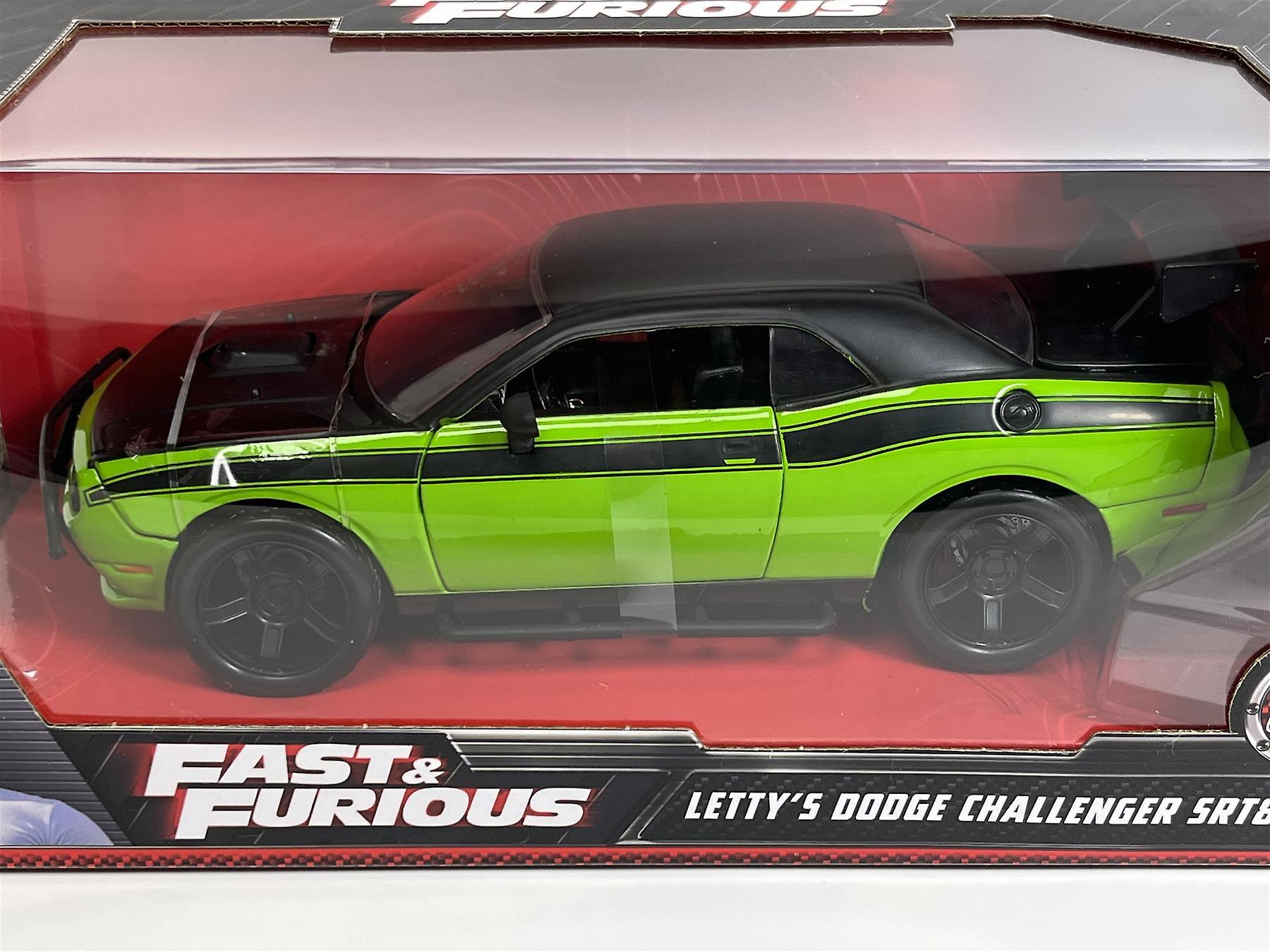 Fast and Furious Lettys Dodge Challenger SRT8 Green and Black 1:24