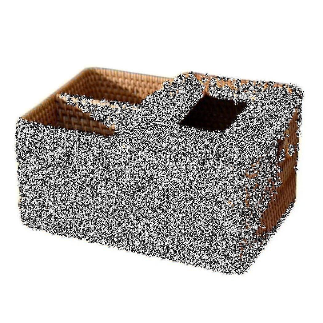 Rattan Desktop Storage Living Room Coffee Table Tissue Pumping Box