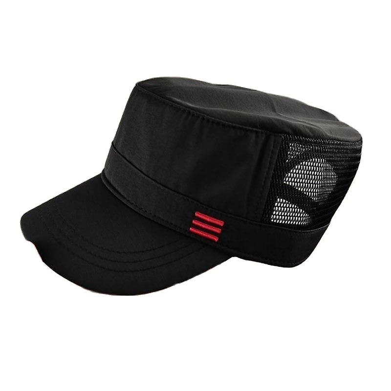 Mann Big Head Sonnenhüte Männliche Polyester Mesh Flache Armeemütze Erwachsene Spitz C