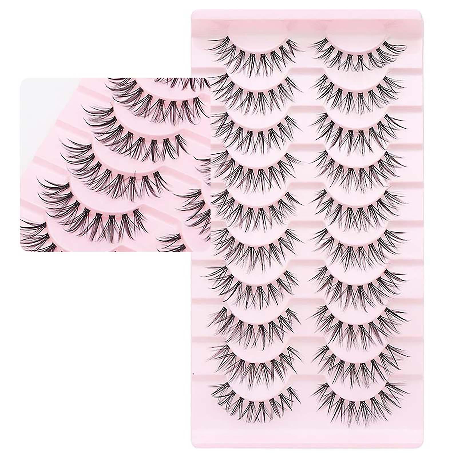 Realistic Curl False Eyelashes 3d Lash Thick Volume Long Wispy Lashes