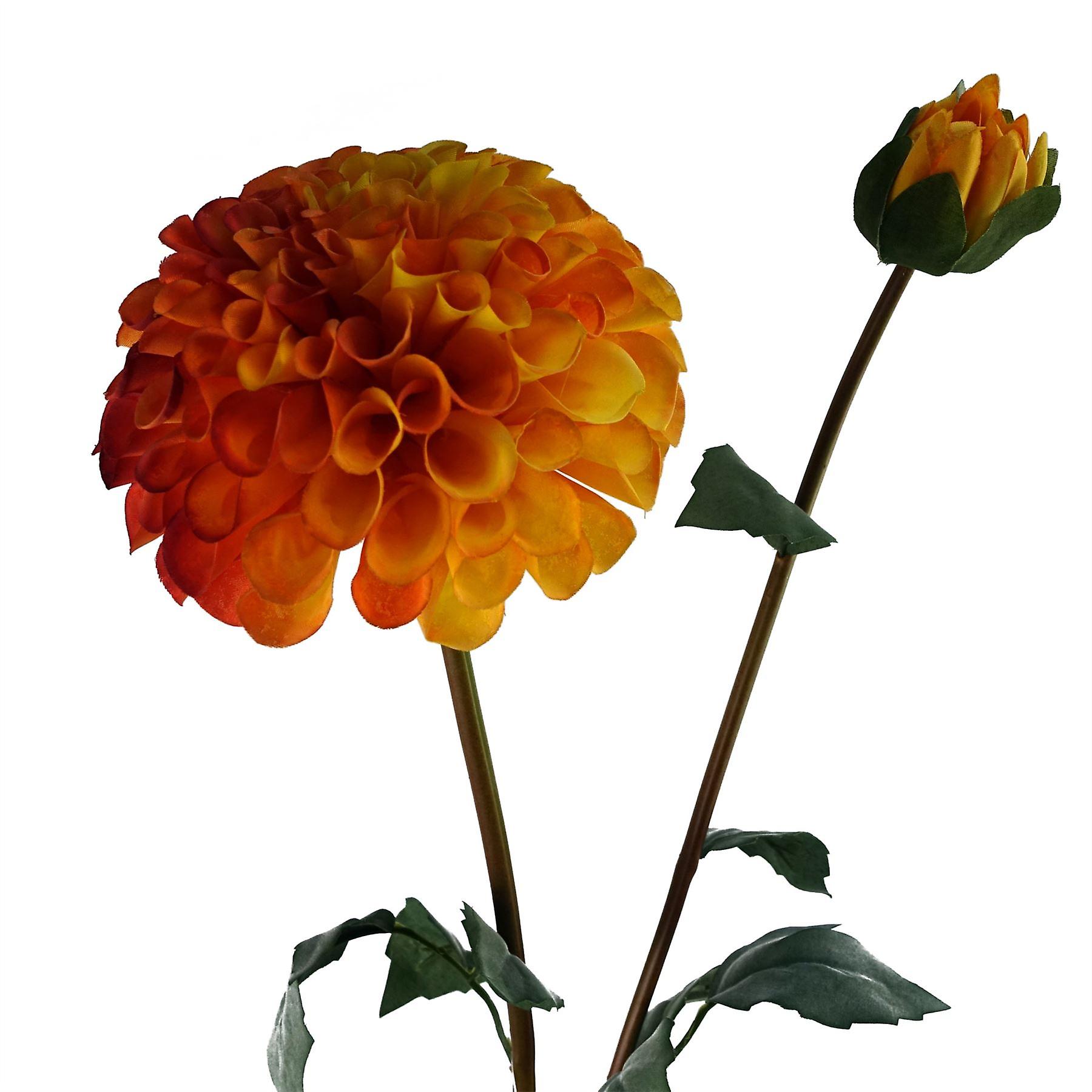 75cm Dahlia PomPom Artificial Flowers Orange