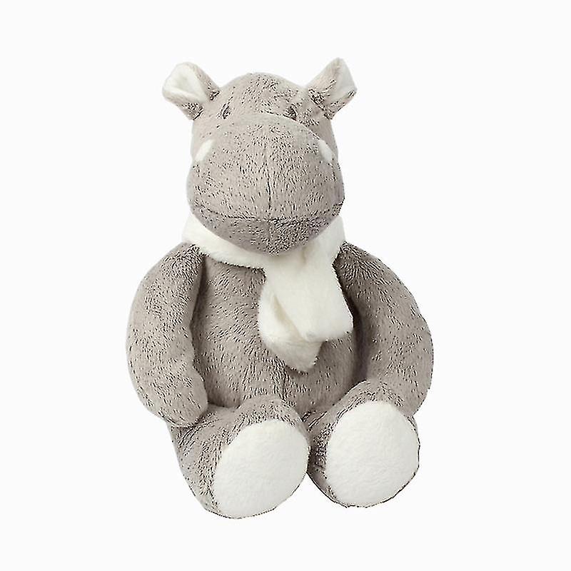 33 Cm New Gray Hippo Doll Plush Toy