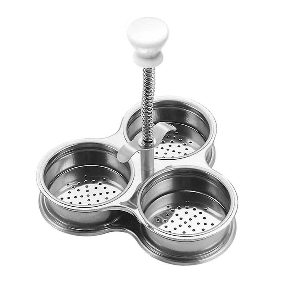 Stainless Steel Egg Poachers Heat Resistance Egg Boiler with Spring Handle for Home