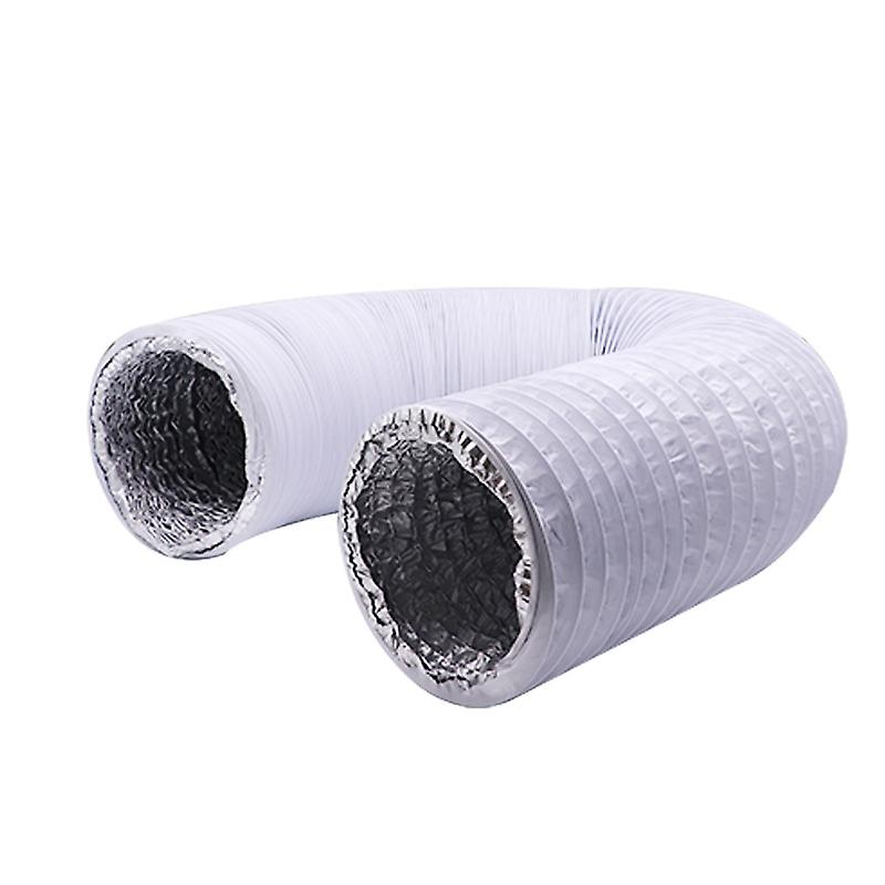 Tuyau d’extraction flexible en PVC aluminium 150mm longueur 6m - Tuyau d’aération pour hottes aspirantes, climatiseurs, séchoirs (ø150mm 6m, blanc)