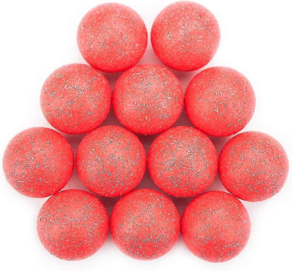 12 Pack Red Textured Soccer Balls For Standard Soccer Tables And Classic Table Soccer Game Balls