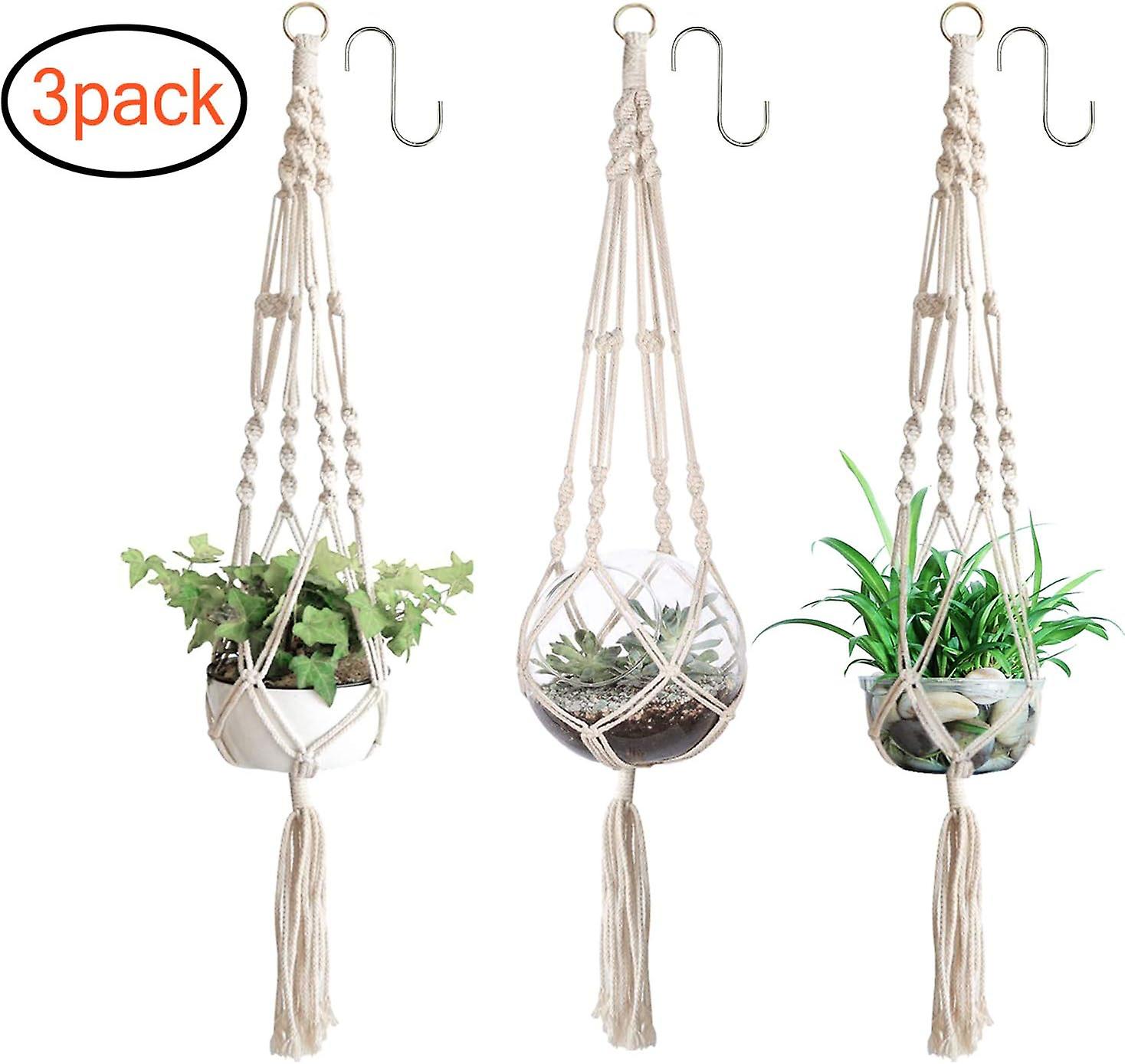 Hanging Flower Pot With Cotton Rope