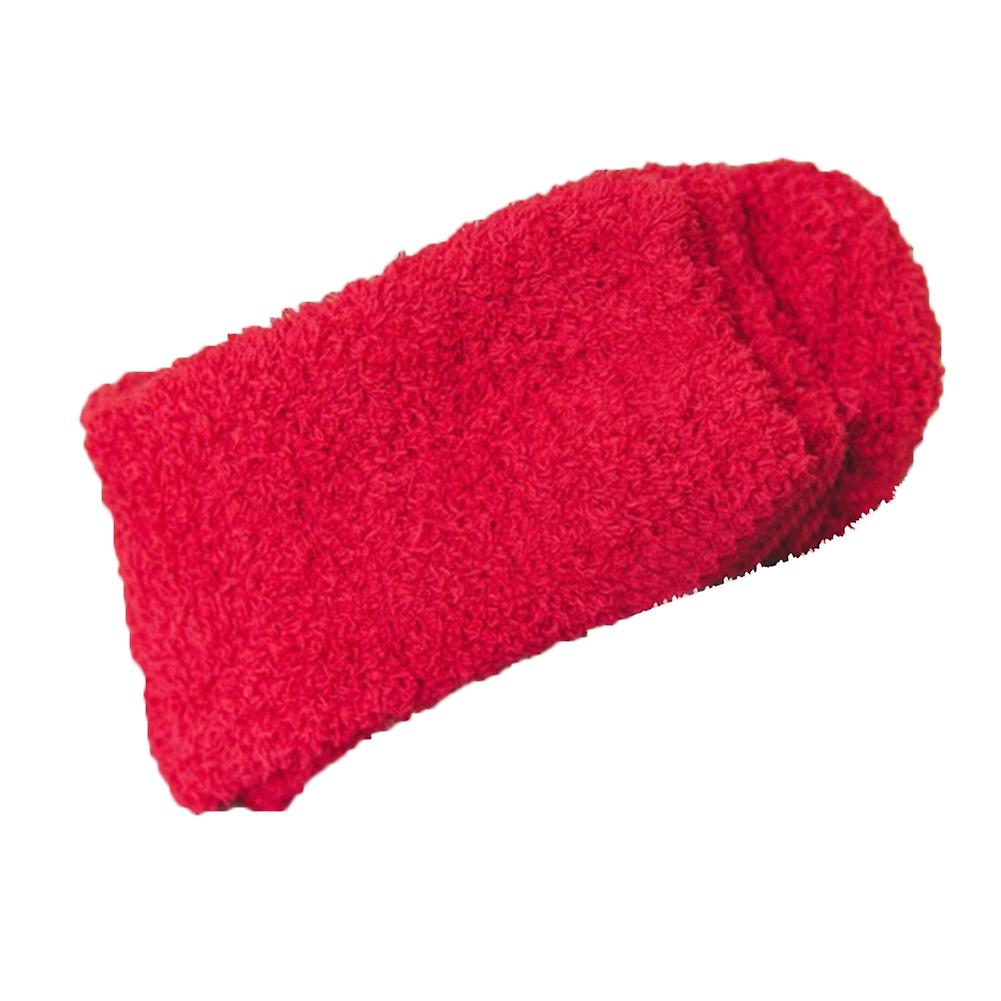 Merryso 1 Pair Floor Socks Soft Cotton Middle Tube Fluffy Autumn Winter Floor Socks for Home
