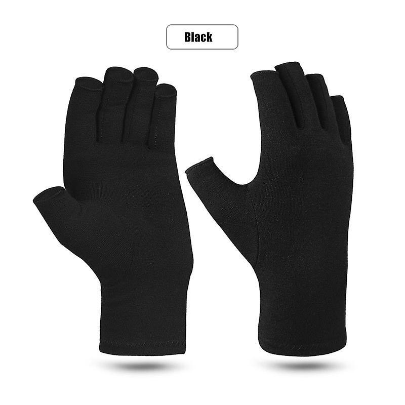 1 Pair Of Arthritis Touch Screen Gloves Anti-arthritis Treatment Compression And Pain Relief Joints Warm Winter-black