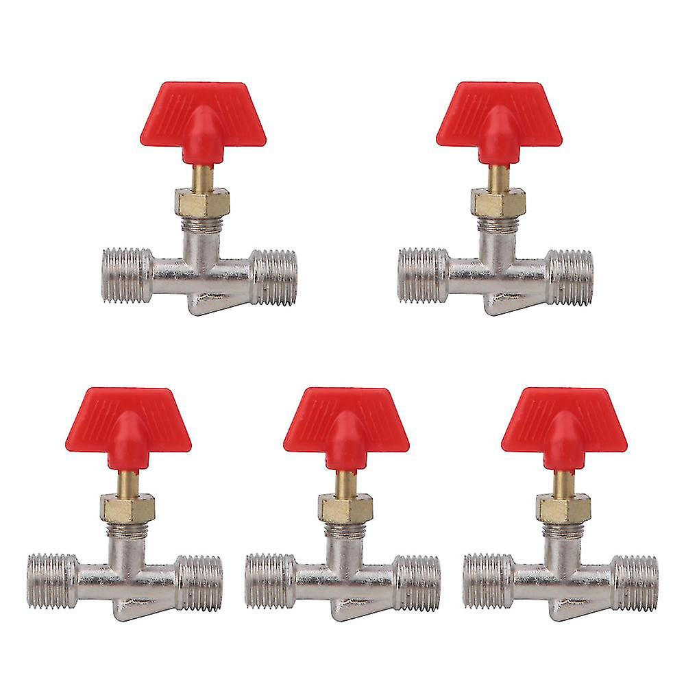 5 Pcs Needle Valve 1/4in Float Ball Valve Structure Spare Parts for Air Compressor