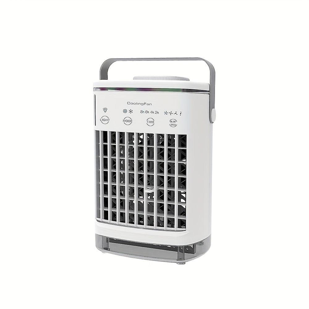 1Pc Mini Portable Air Conditioner With 4-speed Cooling Fan And Humidifier - Perfect For Home And Office Use