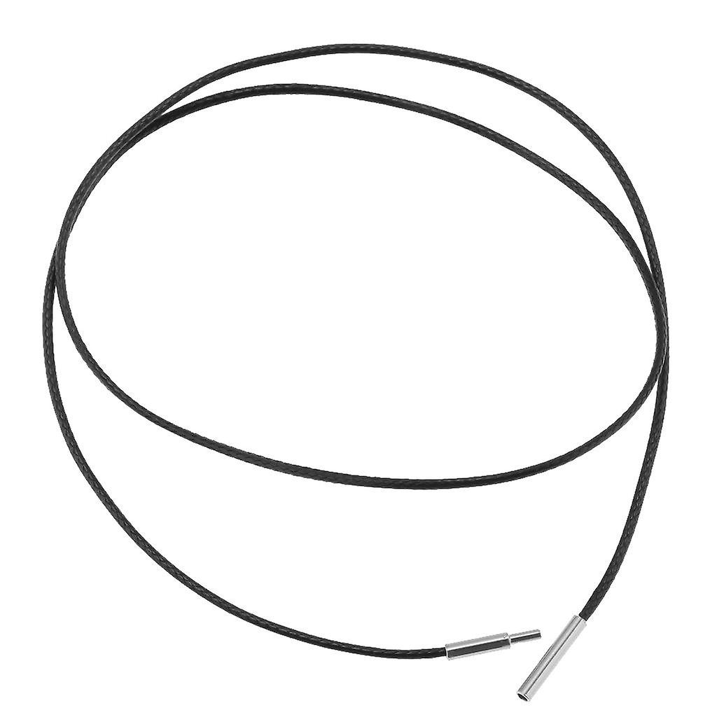 1mm noir collier cordons cire corde pousser baïonnette fermoir collier 16 pouces