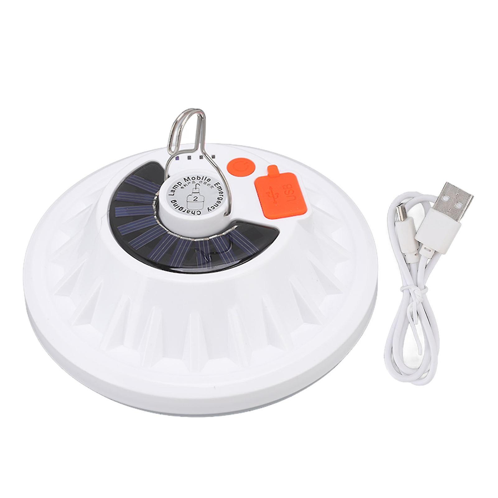 Lampe solaire d'urgence IP65 étanche 60 LED rechargeable par USB pour camping en plein air