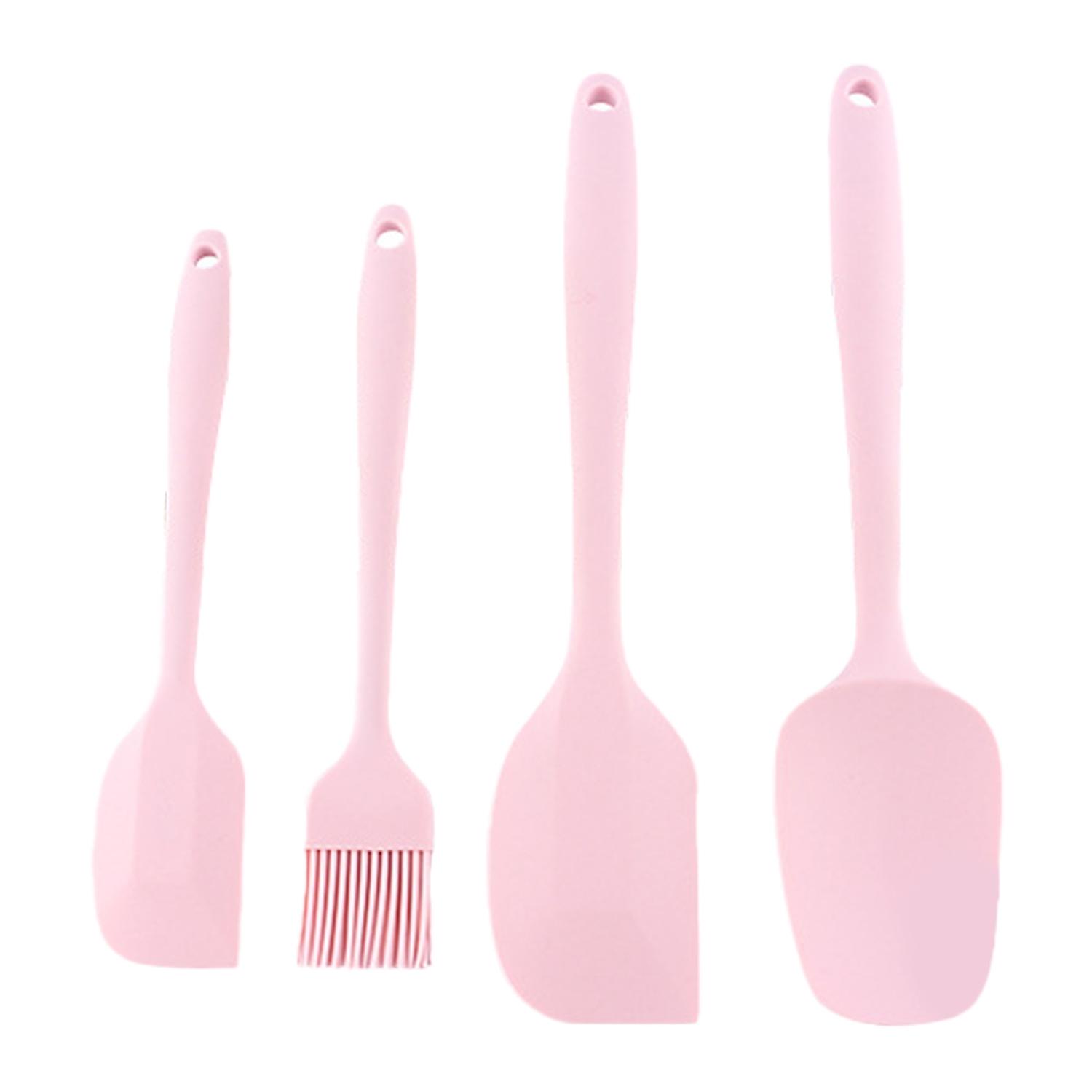 ZHOUBA 1 Set Spatula Set One-piece Design Silicone Cream Flour Cake Baking Utensils Set for Cooking