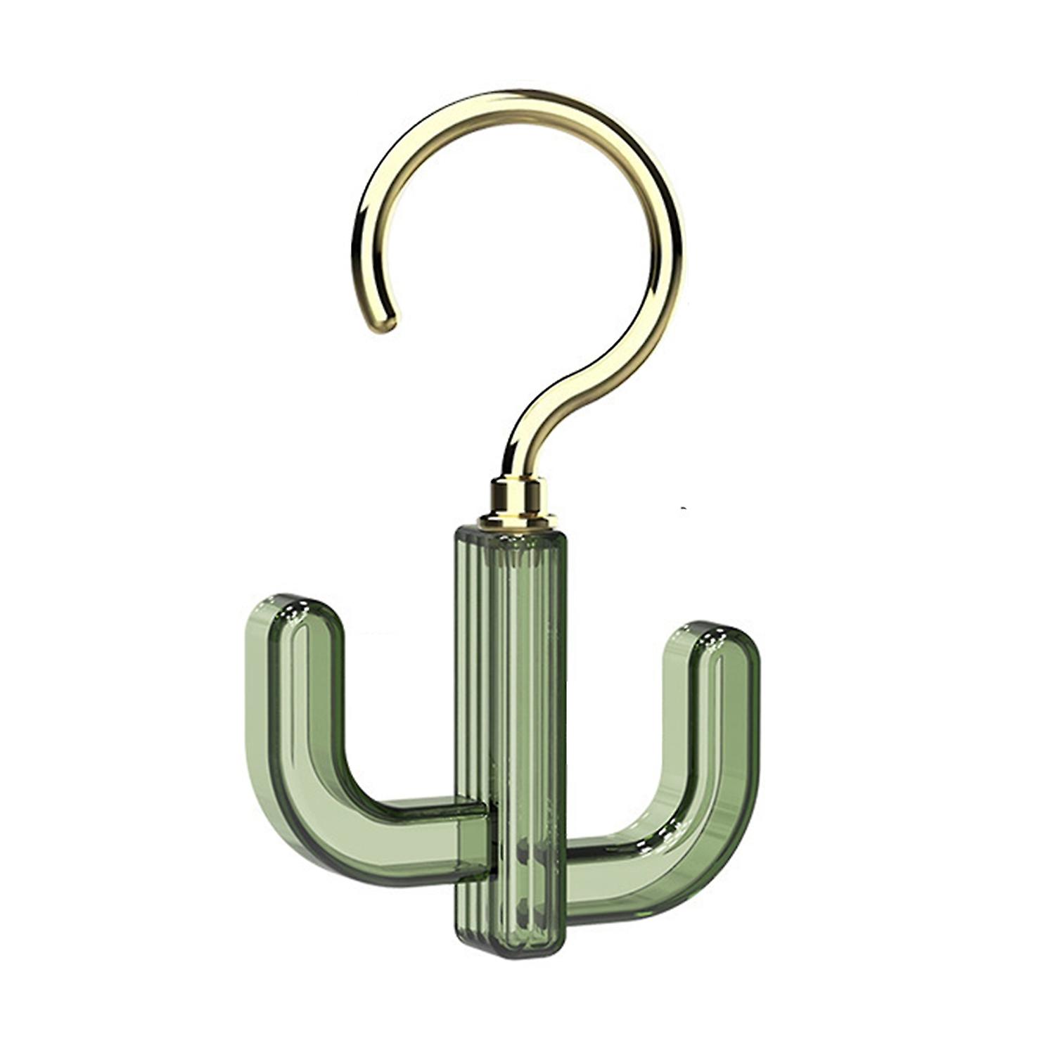 Hanger Hook 360-Degree Rotatable Punch-free 2 Hooks Easy Access Cactus Shape Necktie Scarf Hanging H
