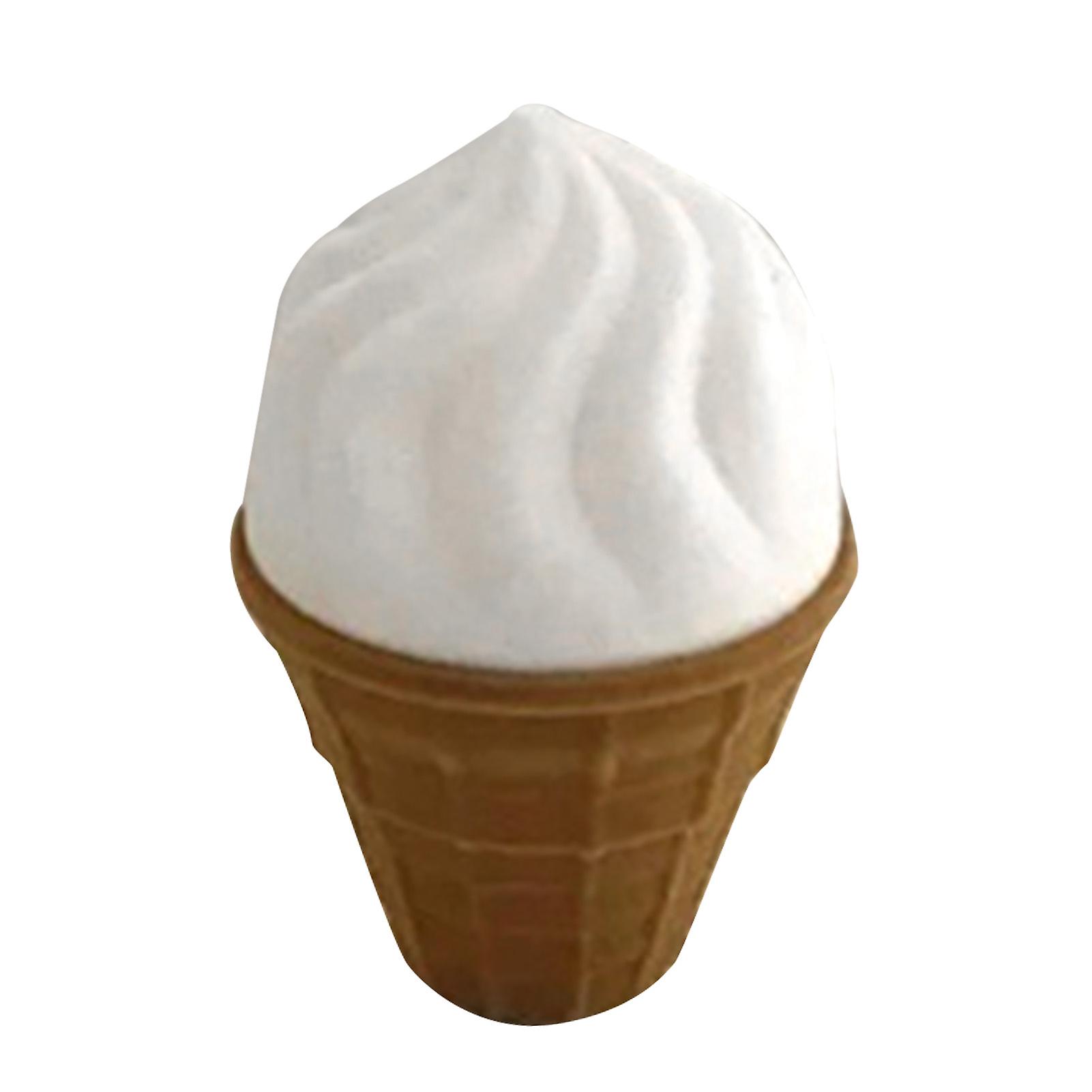 Ice Cream Shape Ring Box: Large Capacity Storage Case for Earrings in White Brown