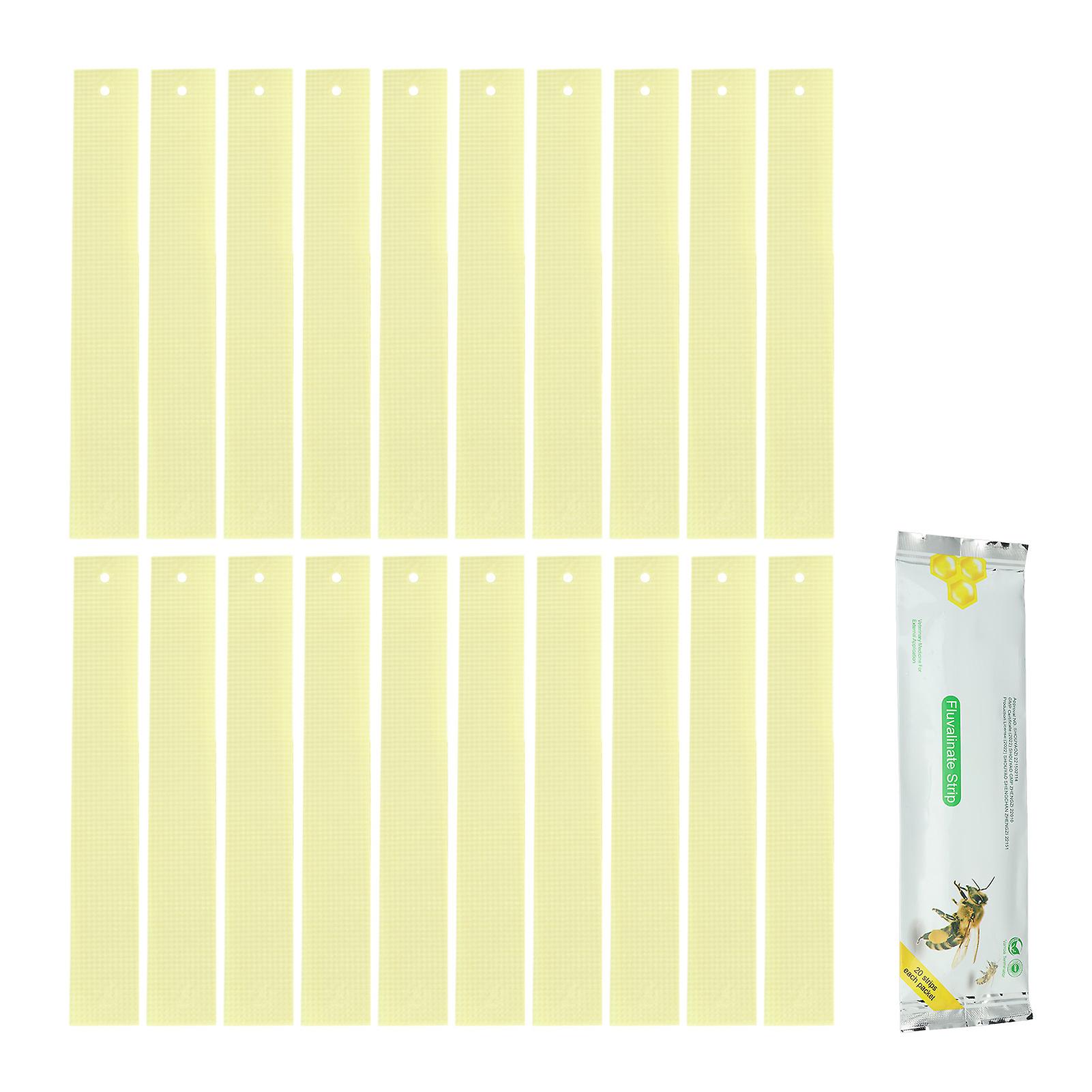 Beekeeping Mite Control Strips Fluvalinate 20 Pieces Effective Pest Management Lightweight Easy Use Essential Tool for Hive Maintenanc