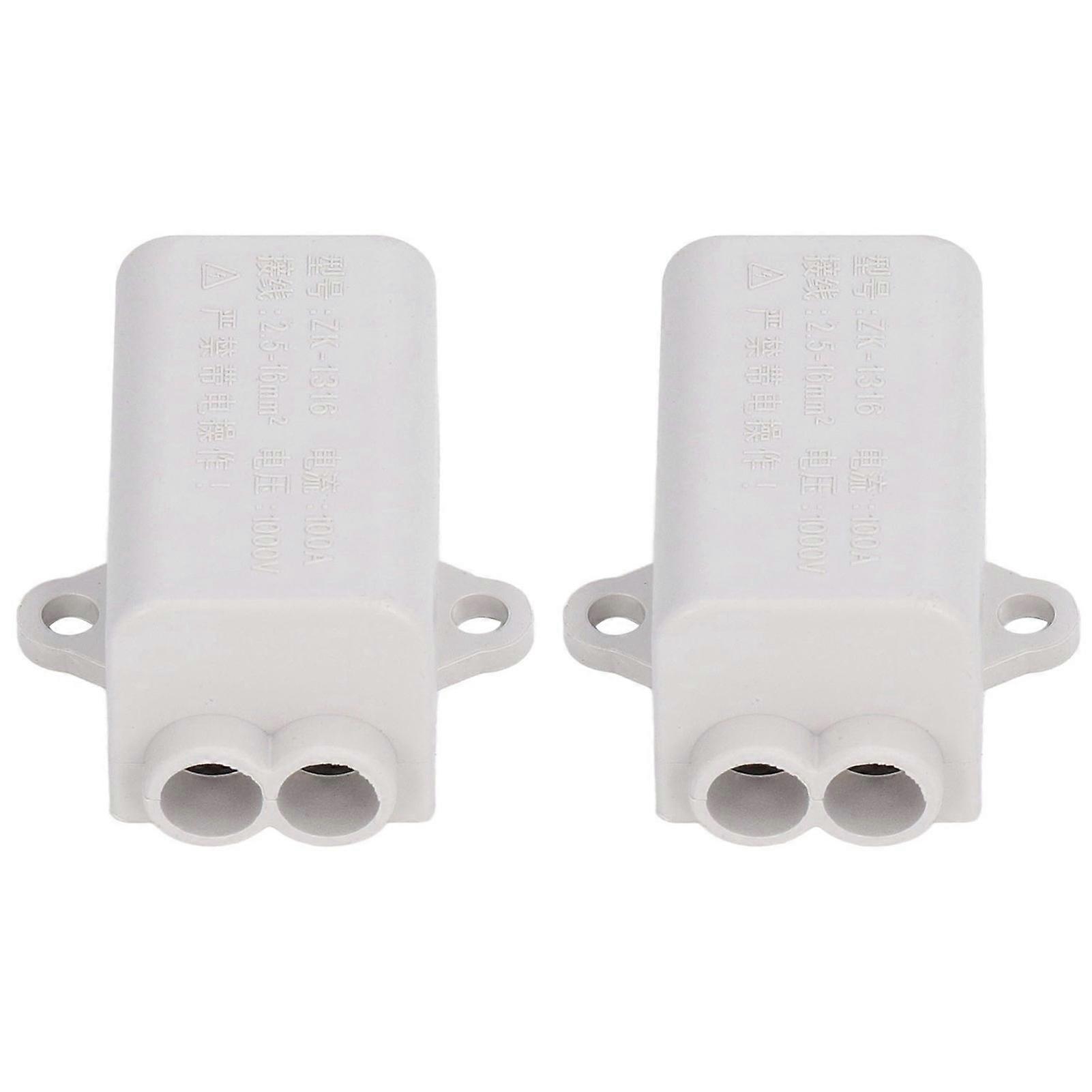 2Pcs ZK-1316 T Type Wire Connector 1000V 100A 2.5-16mm² Set