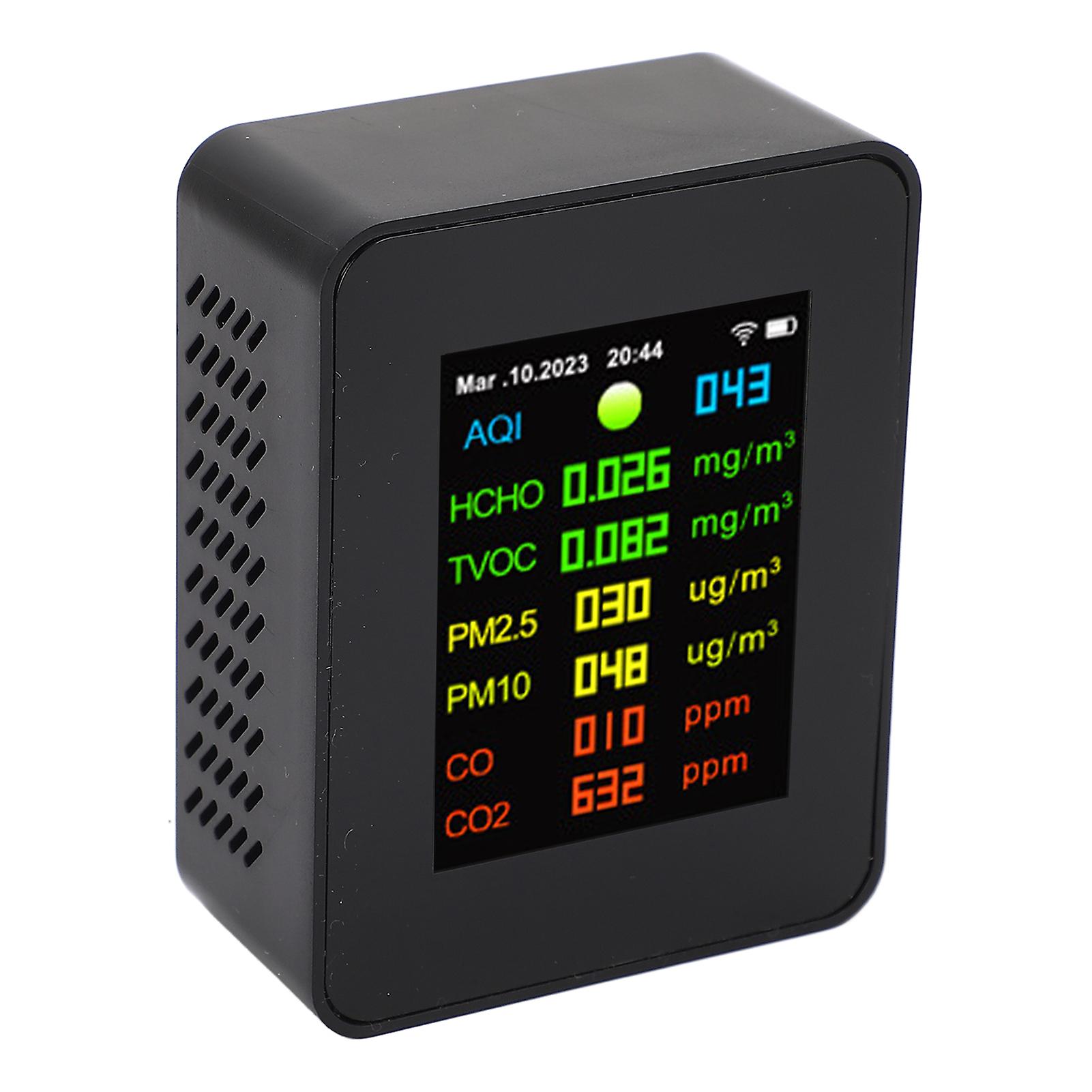 Air Quality Monitor Multifunctional LCD Digital Display CO2 Detector Desktop Tester