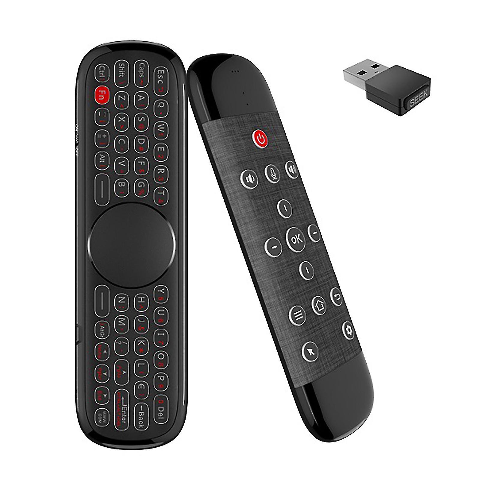 Wechip W2 Pro Wireless Keyboard 2.4G 3-in-1 Function ABS Air Mouse Touchpad Keyboard for Smart TV-yuyu