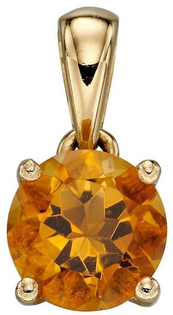 Elements Gold November Birthstone Pendant - Orange/Gold