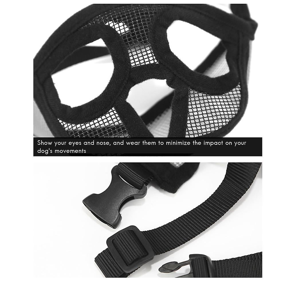 Dog Muzzles Adjustable Breathable Mesh Bulldog Muzzle for Dog Anti Biting Chewing Barking