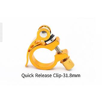 Veeki Two pieces of mountain bike seat tube clip bicycle seat tube clip dead fly road bike seat post lock (quick release clip-31.8mm (yellow))
