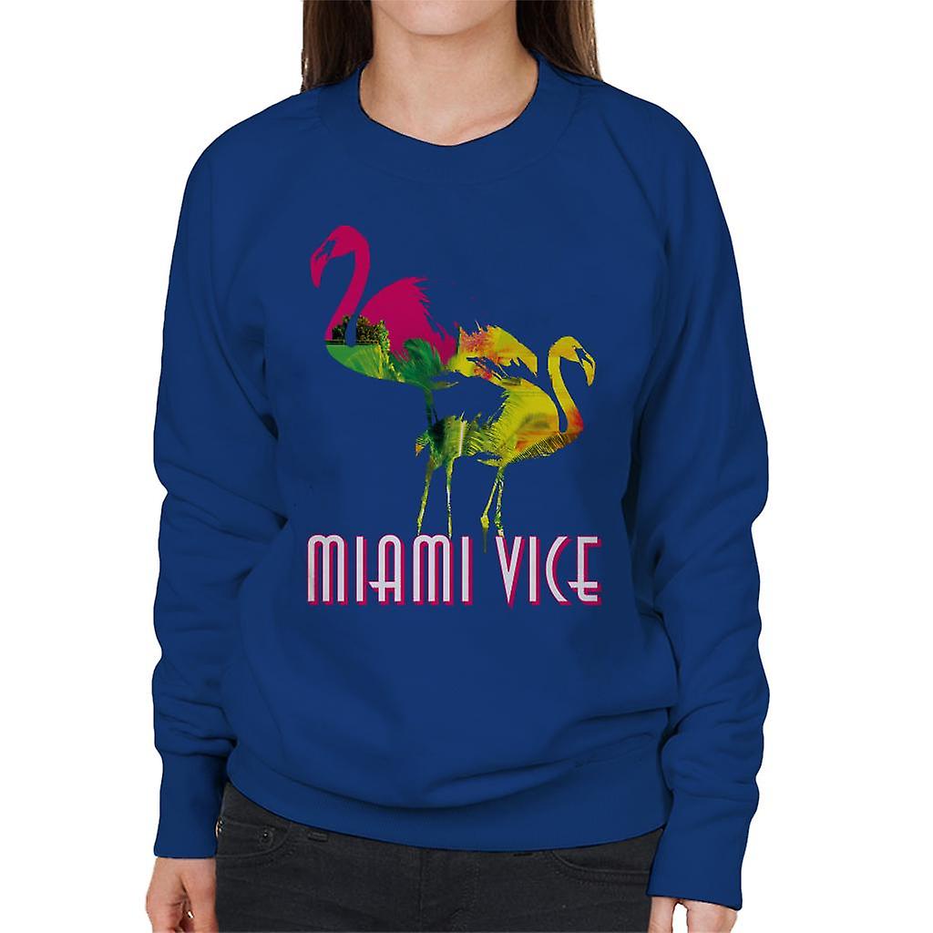 Miami Vice Flamingo Silhouette Women's Sweatshirt