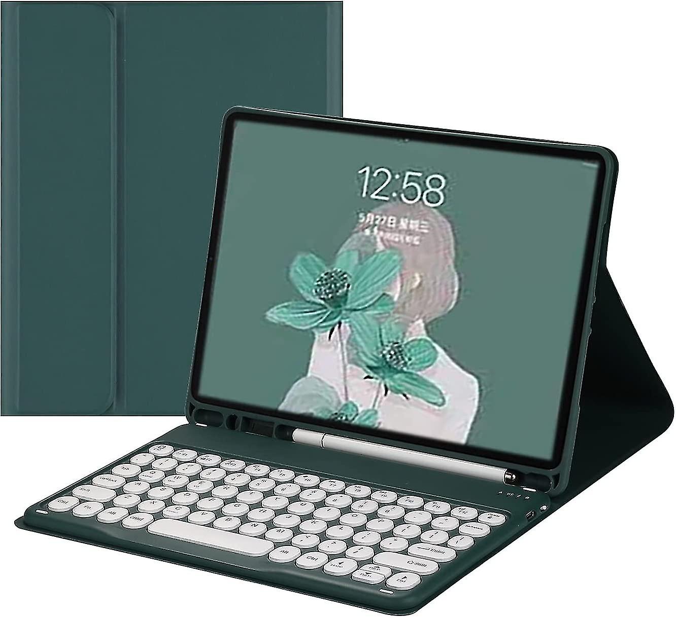 Galaxy Tab S6 Lite 10.4 ιντσών 2022/2020 Θήκη πληκτρολογίου Χαριτωμένο στρογγυλό πλήκτρο Πολύχρωμο πληκτρολόγιο Ασύρματο Detac