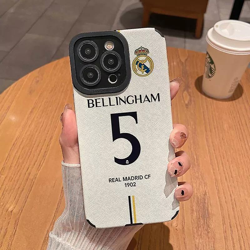 phone Case Non-Slip Shock Absorption Football Club Real Madrid Bellingham Cr7 for Iphone 11 12 13 14
