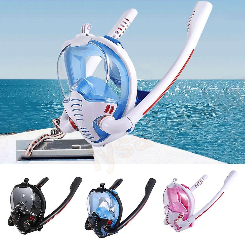 ダイビングマスク、フルマスク、CO2,180視野、漏れ防止、ダブルチューブ+カメラマウント