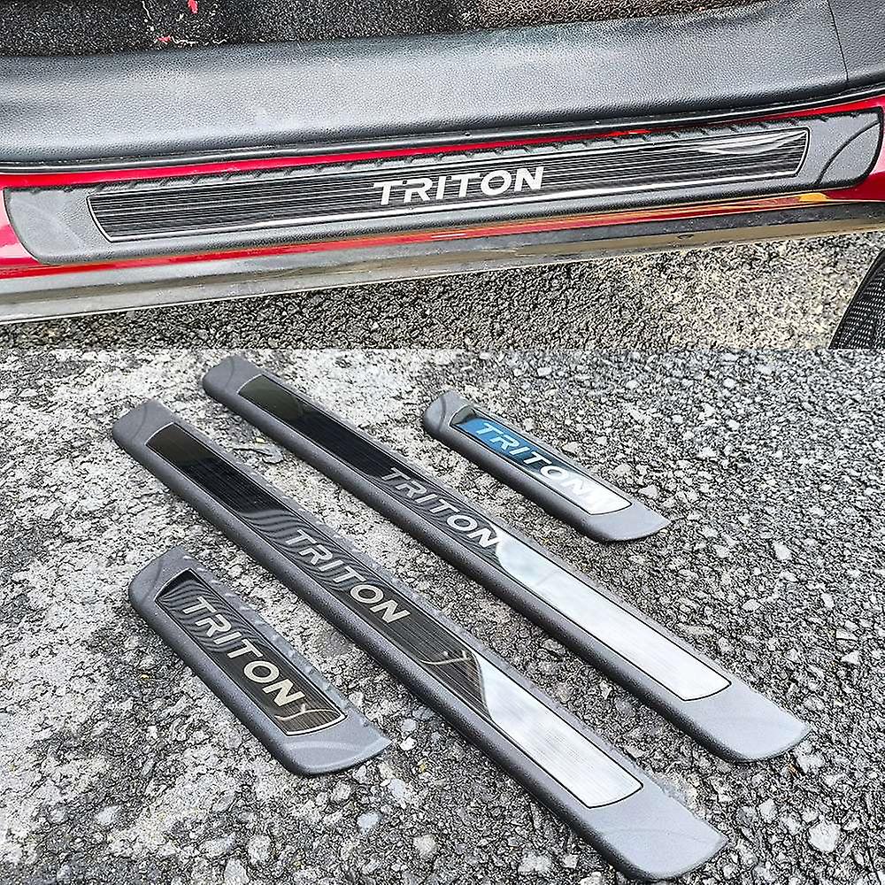 Car Accessories For Mitsubishi Strada Triton 2024 2025 Door Sill Strip Threshold Protection