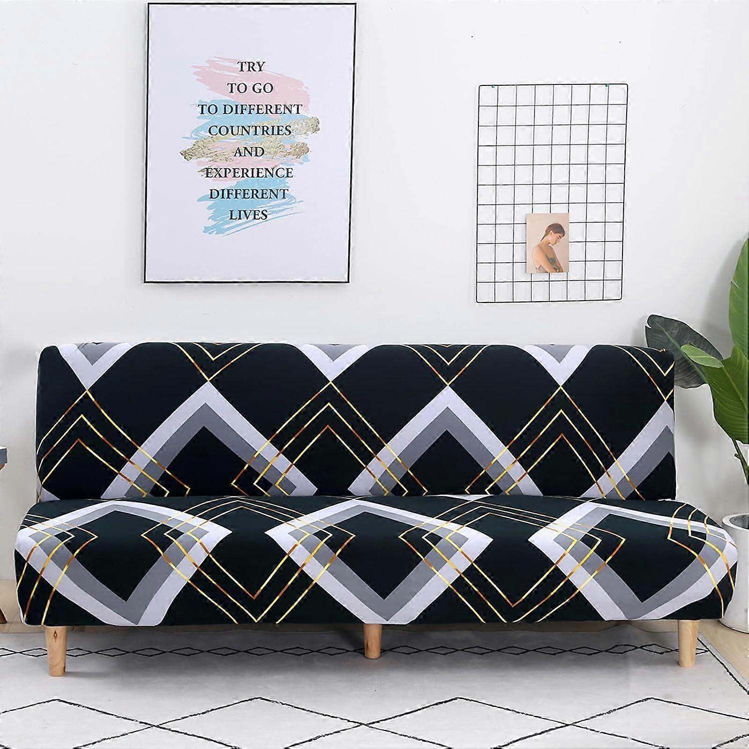 Capa de sofá, antiderrapante, capa protetora para sofá de 2-3 lugares sem braços (três lugares)