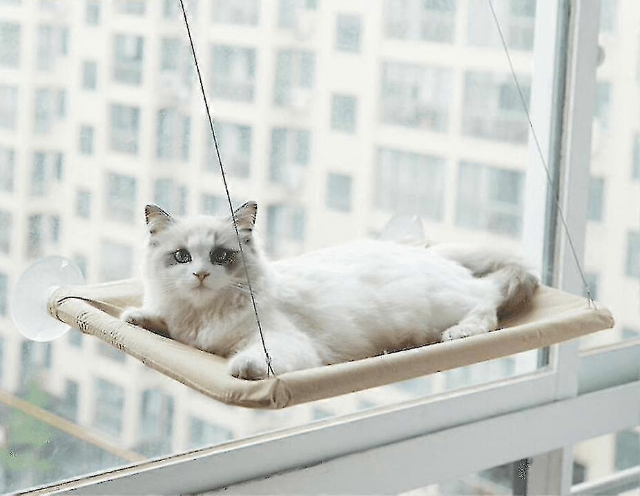 Cat Bed: Cat Window Hammock, Khaki