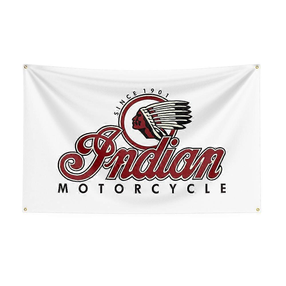 Huamade 3x5ft Indians Motorcycle Flag For Decor