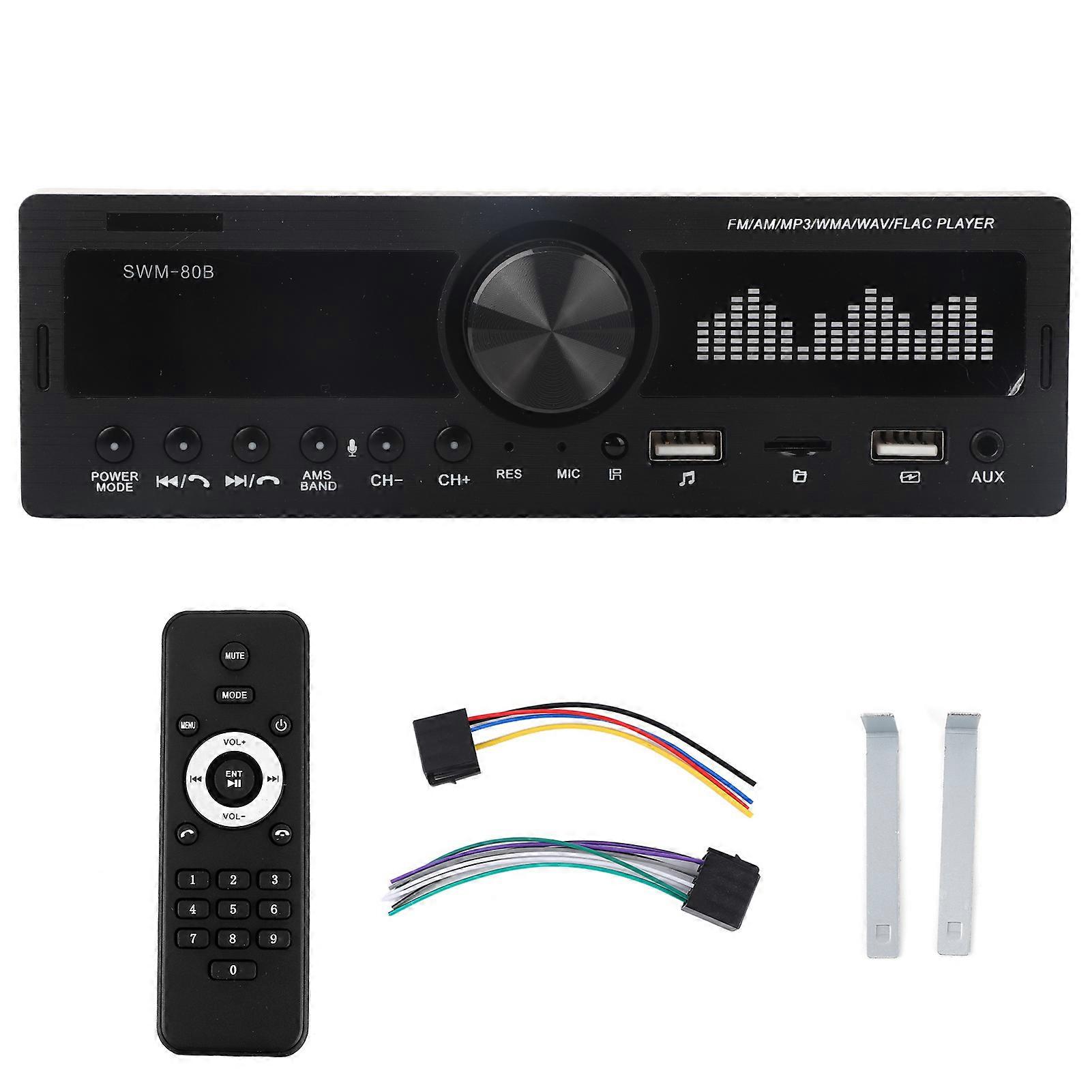 1 DIN Bluetooth MP3 Audio Player with Remote Controller Support for Voice Control SWM80B E2U411