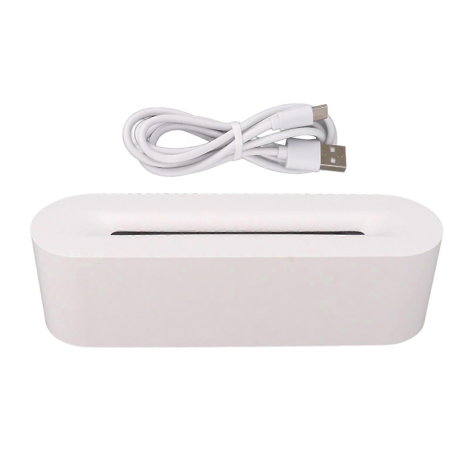 Flame Diffusers 7 Colors USB Portable Practical Simple Operation Fire Air Humidifier for Room Bedroom Office ,White