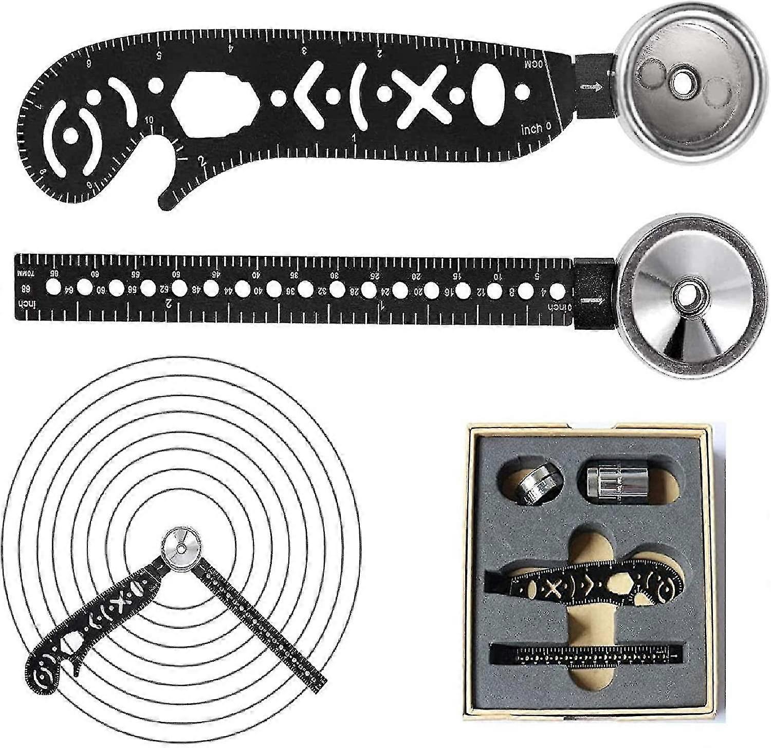 Dww-multifunction Drafting Tool, Edc Multifunction Stationery Drafting Architect Ruler All In One Multi-purpose Tool, 1 Pcs