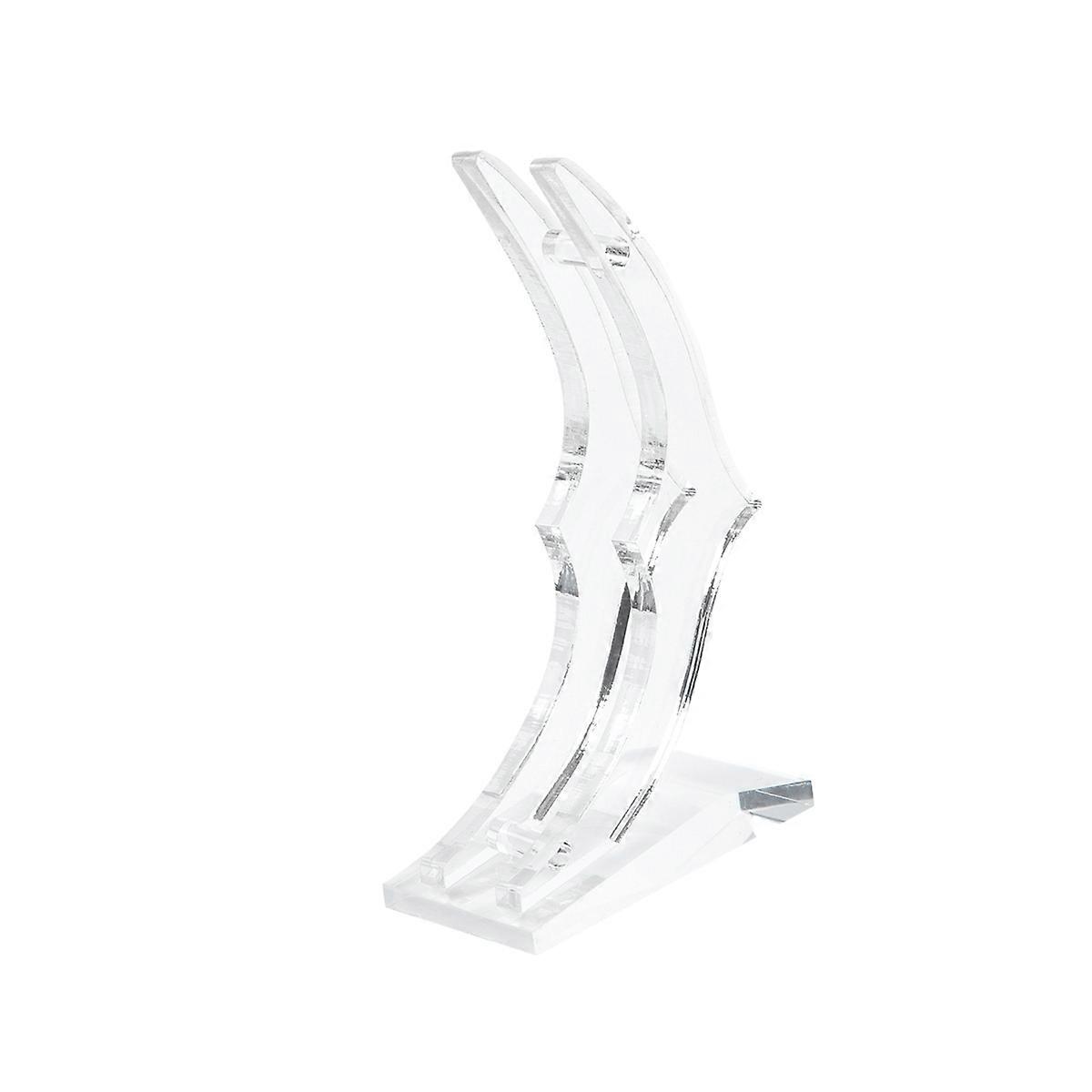 الاكريليك كريستال قاعدة عرض الوقوف روز يدعم حامل الهلال على شكل قوس شفاف للزهور الاصطناعية الصغيرة