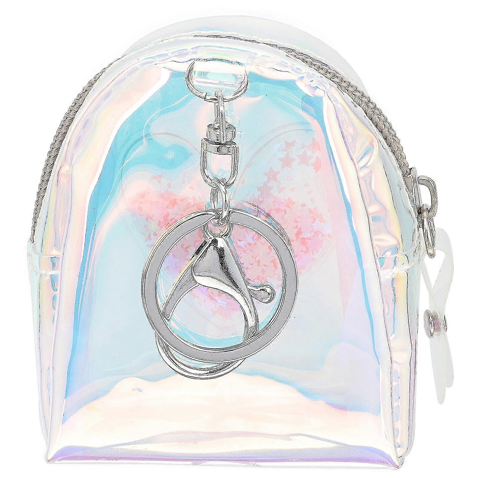 Mini Dazzle Color Earphone Storage Case Miniature Dazzling Coin Purse Key Ring