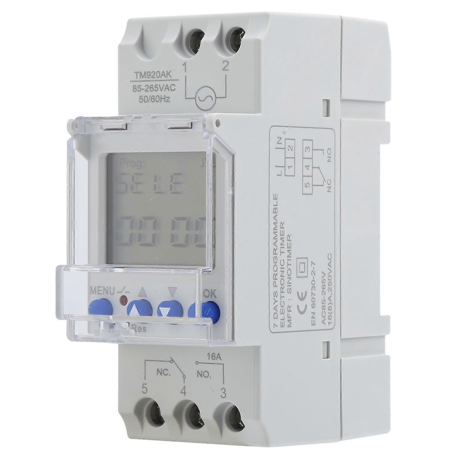 Power Timer Smart Analog Lcd Backlight Timecontrolled For Smart Home Appliances 85265v 16a