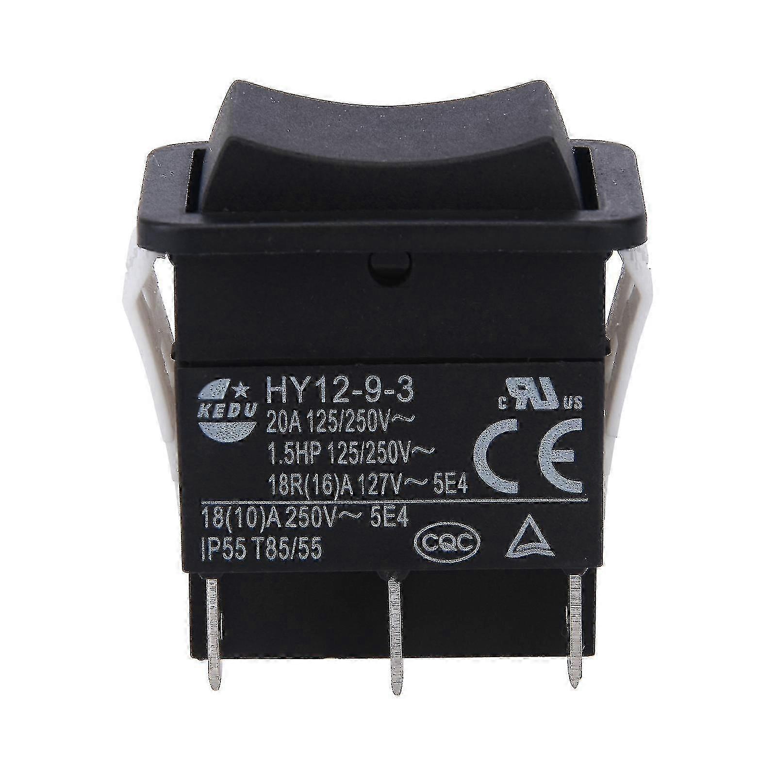 HY12-9-3 Small Industrial On Off Safe Arc Single Pole Rocker Switch Push Button