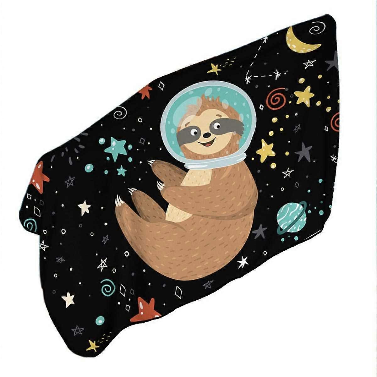 Funny Astronaut Sloth Microfiber Beach Towel