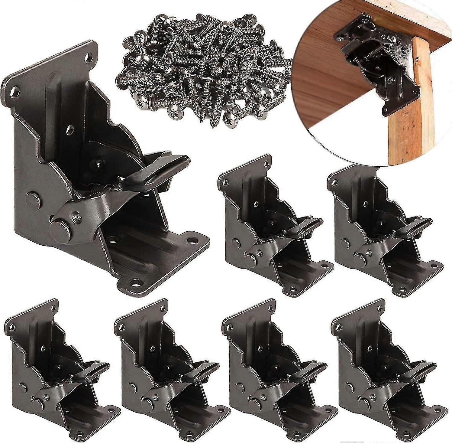 8pack Folding Table Legs Bracket Foldable Table Bracket Lock Extension Support Bracket Locking Hinges, Foldable Support Bracket Self-locking Hinges Fo