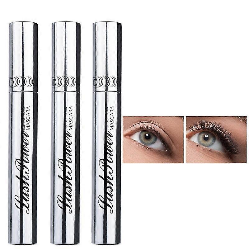 3pcs Makeup Mascara Long Thick Waterproof And Black