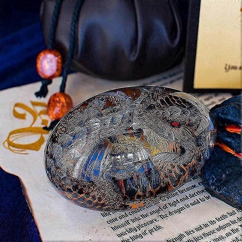 Lava-Ei-Ornamente, transparentes Harz-Ei, handgefertigt