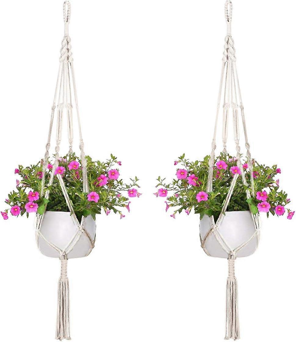 2er Set Makramee Blumenampel Baumwollseil Hngeampel 105cm