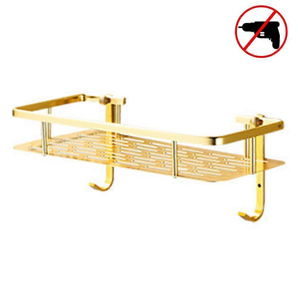 Single/Double Floors Shower Caddy Basket Shelf with Hooks for Hanging Sponge and Razor,Shampoo Holder Organizer,No Drilling Adhesive Wall Mounted Bath